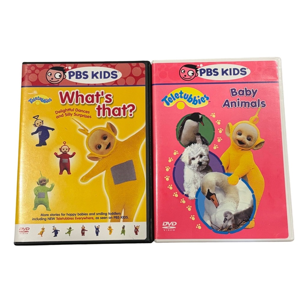 Teletubbies PBS Kids DVD Lot (2) What's That? and Baby Animals Toddler